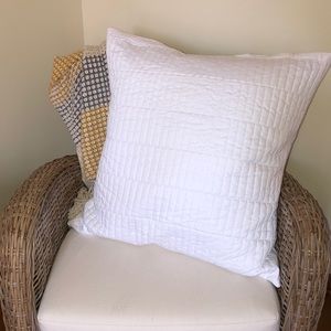 Two white euro shams